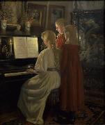 Michael Ancher Children Singing oil painting on canvas